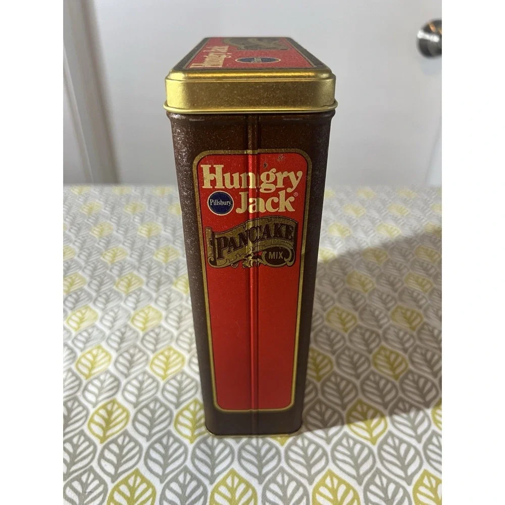 Vintage Hungry Jack Pillsbury Buttermilk Pancake Mix Advertising Tin Collectible